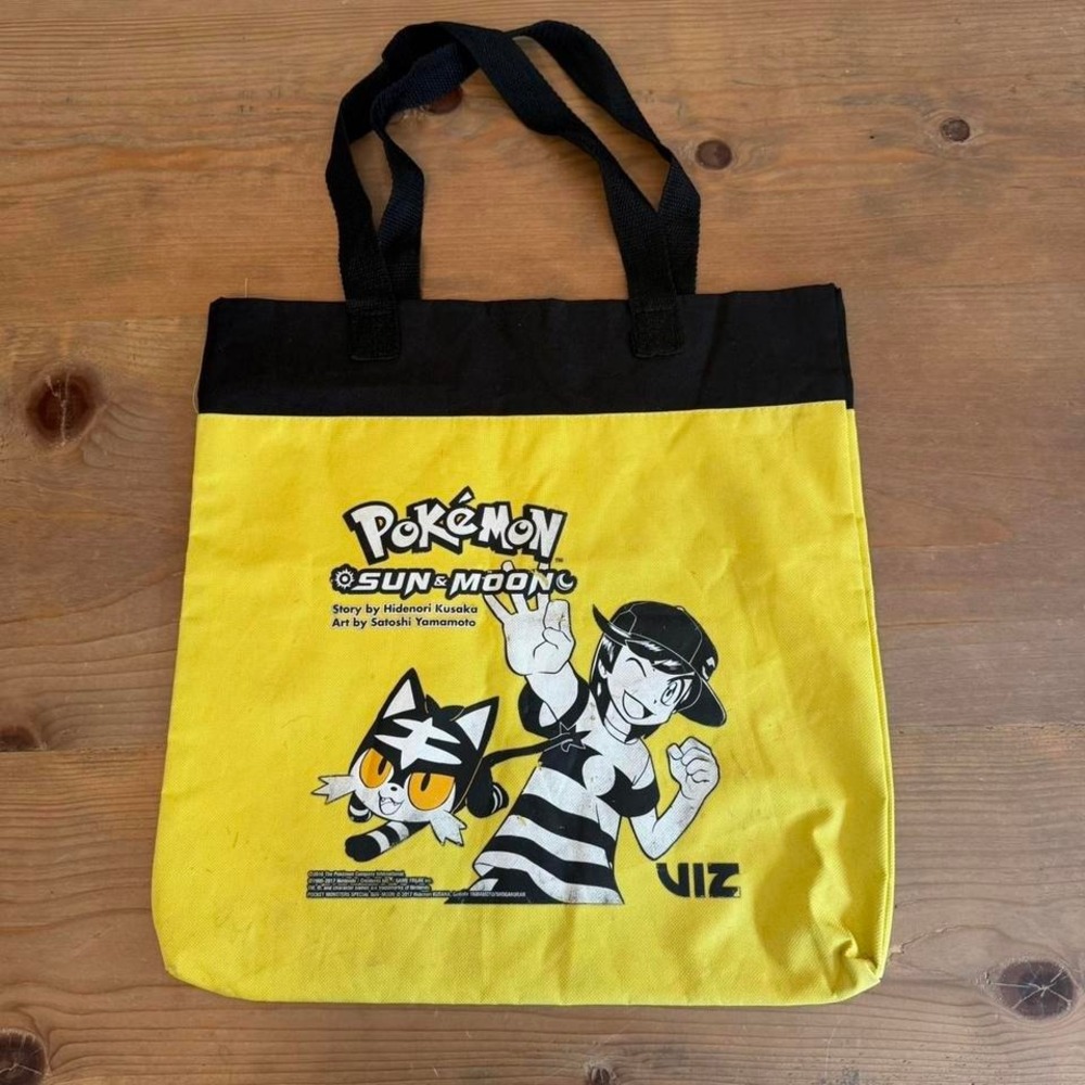 Pokemon Sun and Moon yellow tote bag